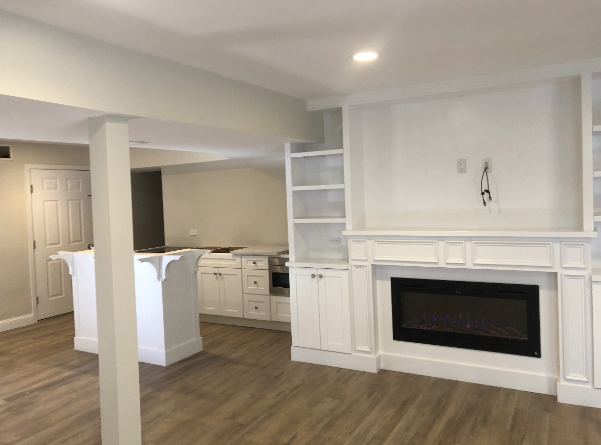 Lemus interior renovation and fireplace surround